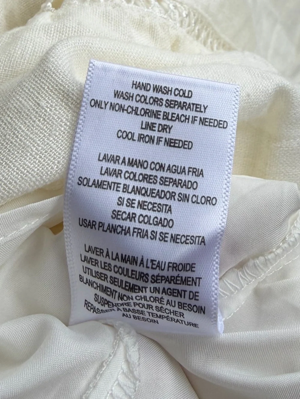 🆕 Taylor Porcelain White Linen Blend Tiered Dress Size 10, 12 Boho Mini Dress - Picture 12 of 17